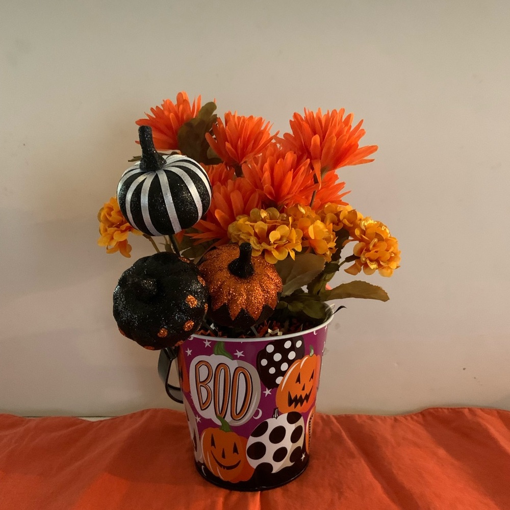 Handmade Halloween floral arrangement